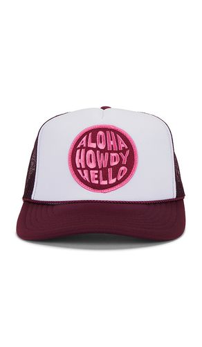 Aloha Howdy Hello Hat in Burgundy - Friday Feelin - Modalova