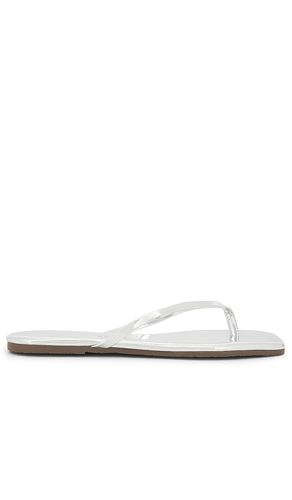 Lily Square Toe Mirror Flip Flop in Metallic Silver. - size 5 (also in 10, 11, 6, 7, 8, 9) - TKEES - Modalova