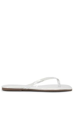 Lily Square Toe Mirror Flip Flop in Metallic Silver. - size 6 (also in 7) - TKEES - Modalova