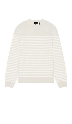 Striped Crew Regal Sweater in Cream. - size L (also in M, XL/1X) - Theory - Modalova