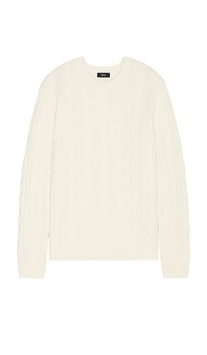 Cable Knit Sweater in White. - size L (also in M, S) - Theory - Modalova