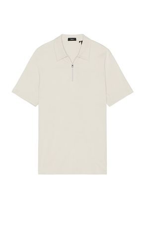 Ryder Quarter Zip Polo in Cream. - size L (also in M, S) - Theory - Modalova
