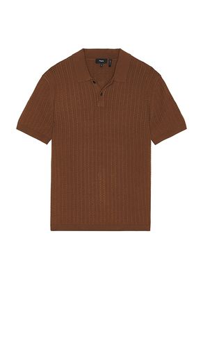 Ribbed Polo in Brown. - size L (also in M, S, XXL/2X) - Theory - Modalova