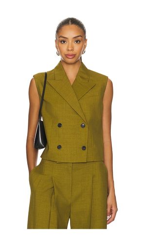 Peak Double Breasted Vest in Olive. - size 0 (also in 10, 2, 4, 6, 8) - Theory - Modalova
