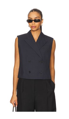 Peak Double Breasted Vest in Navy. - size 4 (also in 6) - Theory - Modalova