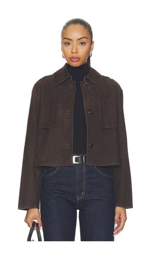 Crop Trench Jacket in Brown. - size L (also in M, S) - Theory - Modalova