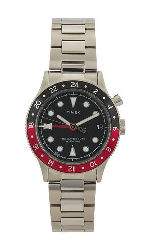 Waterbury Traditional GMT 39mm Watch in Metallic Silver - Timex - Modalova