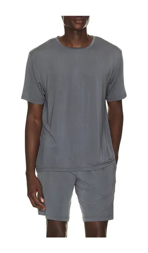Second Skin Luxe Rib Pajama Tee in Grey. - size L (also in M, S) - Tommy John - Modalova
