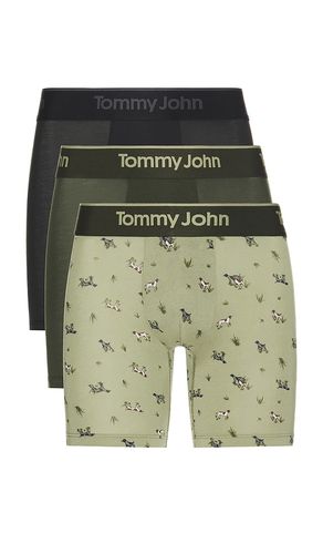 Second Skin Modal 3 Pack 6 Boxer Brief in Green. - size L (also in M, S, XL/1X) - Tommy John - Modalova