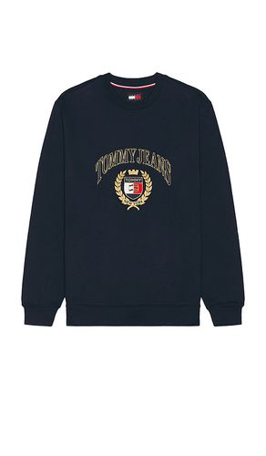 Prep Crest Crew Sweater in Blue. - size L (also in M, S, XL/1X) - Tommy Jeans - Modalova