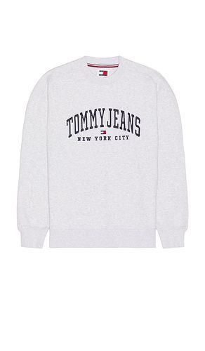 Relaxed Varsity Crew Sweater in Light Grey. - size L (also in S) - Tommy Jeans - Modalova