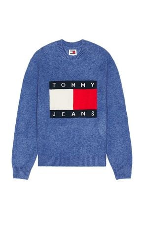 Melange Flag Sweater in Blue. - size L (also in M, S, XL/1X) - Tommy Jeans - Modalova