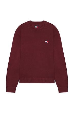 Badge Sweater in Red. - size L (also in M, S, XL/1X) - Tommy Jeans - Modalova