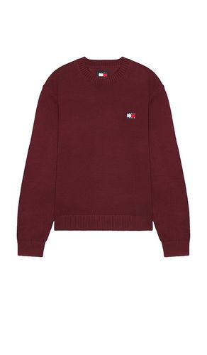 Badge Sweater in Red. - size L (also in S, XL/1X) - Tommy Jeans - Modalova