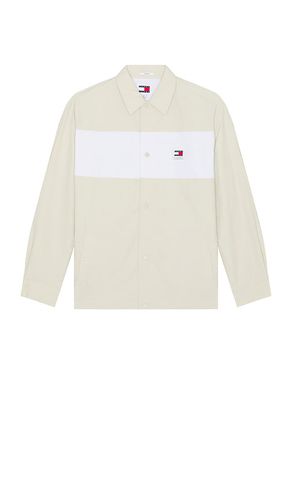 Colourblock Nylon Overshirt in White. - size M (also in S) - Tommy Jeans - Modalova