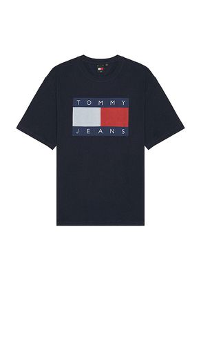 Oversized Melange Flag Tee in Navy. - size L (also in M, S, XL/1X) - Tommy Jeans - Modalova