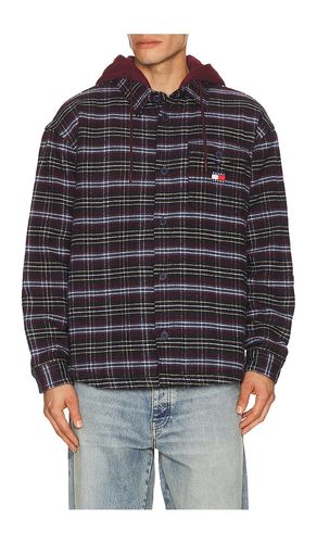 Logo Hooded Overshirt in . Taglia L. Also in M, S, XL/1X - Tommy Jeans - Modalova