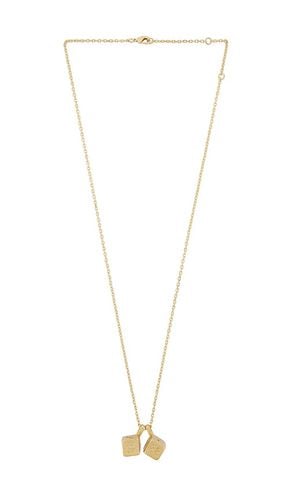 Dice Necklace in Metallic Gold - Two Jeys - Modalova