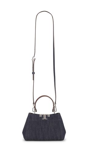Eleanor Denim Mini Satchel Bag in - Tory Burch - Modalova