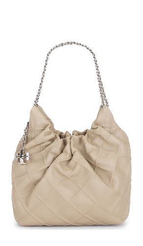 Fleming mini hobo bag in color beige size all - Tory Burch - Modalova