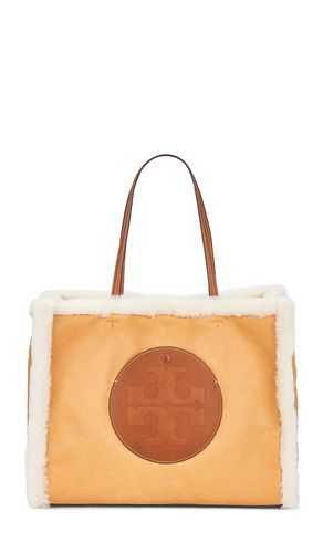 Ella shearling tote in color tan size all - Tory Burch - Modalova