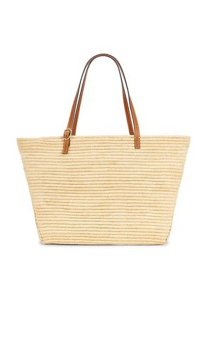 Ella Structured Straw Large Tote in - Tory Burch - Modalova