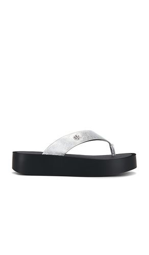 Leather Platform Flip Flop in Metallic . - size 8 (also in 9) - Tory Burch - Modalova