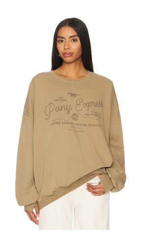 Sudadera pony express en color bronce talla L en - Tan. Talla L (también en M, S, XS) - The Laundry Room - Modalova