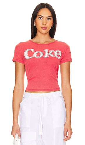 Camiseta de canalé coke patchwork en color rojo talla M en - Red. Talla M (también en L, XL) - The Laundry Room - Modalova