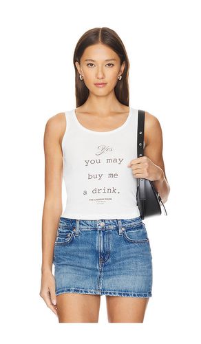 Camiseta tirantes acanalada buy me a drink en color talla L en - White. Talla L (también en XL) - The Laundry Room - Modalova