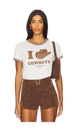 I Heart Cowboys Perfect Ringer Tee in White. - size L (also in M, S) - The Laundry Room - Modalova