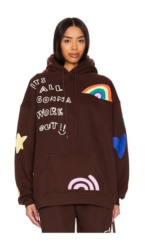 It's All Gonna Work Out Hoodie in Chocolate. - size M/L (also in S/M, XS) - The Mayfair Group - Modalova