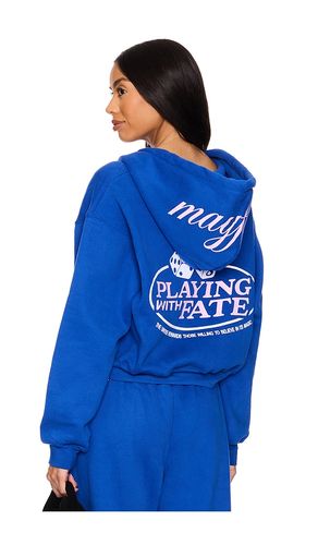 Playing With Fate Fitted Zip-up Hoodie in Royal. - size M/L (also in S/M, XL, XS) - The Mayfair Group - Modalova