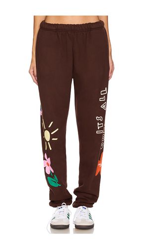 Pantalón deportivo it's all gonna workout en color chocolate talla M/L en - Chocolate. Talla M/L (también e - The Mayfair Group - Modalova