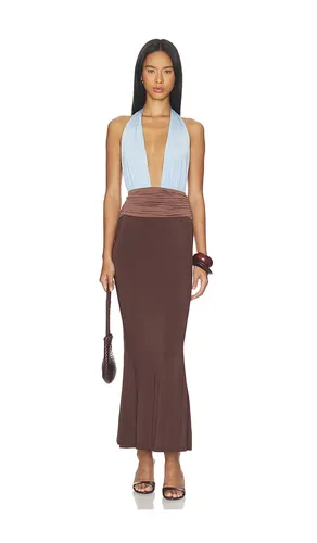 Jenni Maxi Plunge Dress in , Chocolate. - size L (also in S) - Tiger Mist - Modalova