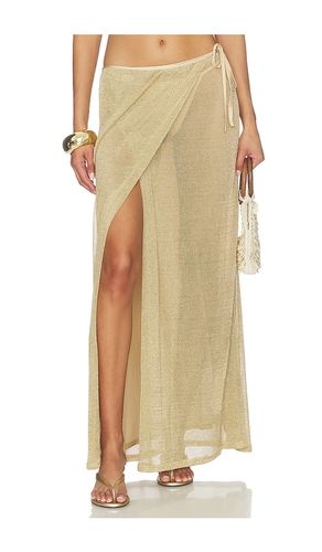 Cyrene Tie Maxi Skirt in Metallic Gold. - size L (also in M, S, XL, XS) - Tiger Mist - Modalova