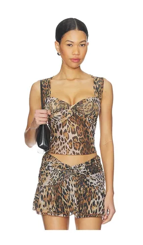 Azalea Twist Cut Out Top in Brown. - size L (also in S, XS) - Tiger Mist - Modalova