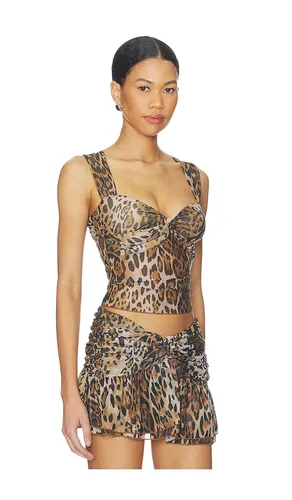 Azalea Twist Cut Out Top in Brown. - size L (also in S, XS) - Tiger Mist - Modalova