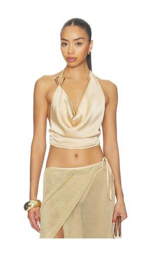 Cyrene Satin Cowl Top in Metallic . - size M (also in S, XL, XS) - Tiger Mist - Modalova