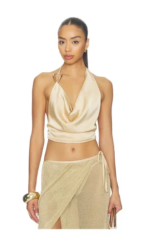 Cyrene Satin Cowl Top in Metallic . - size M (also in S, XS) - Tiger Mist - Modalova