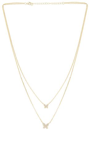 Double Pave Butterfly Necklace in Metallic - The M Jewelers NY - Modalova