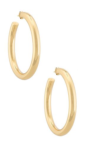 Pendientes thick hoop en color oro metálico talla all en - Metallic Gold. Talla all - The M Jewelers NY - Modalova