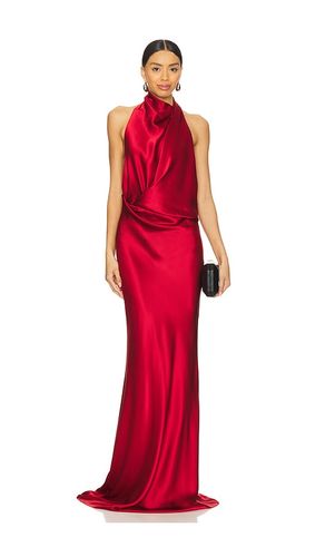 Halter Drape Bias Gown in Red. - size 4 (also in 6) - The Sei - Modalova