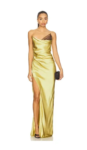 Lace Inset Cowl Gown in Yellow. - size 0 (also in 2) - The Sei - Modalova