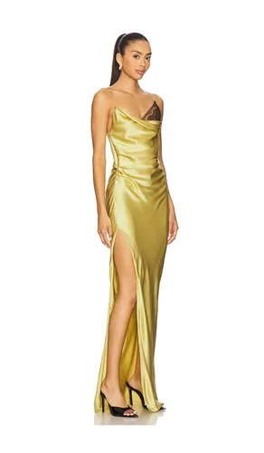 Lace Inset Cowl Gown in Yellow. - size 0 (also in 2) - The Sei - Modalova
