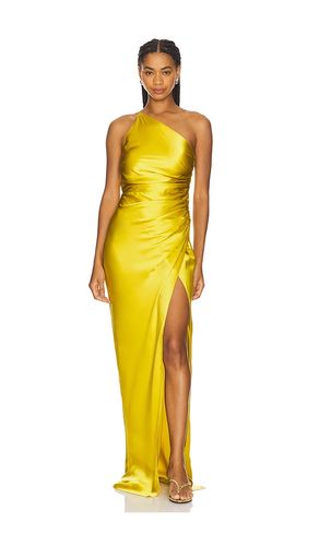 Asymmetrical gathered wrap gown in color yellow size 2 (also in 4) - The Sei - Modalova