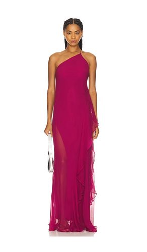 One Shoulder Ruffle Gown in Burgundy. - size 4 (also in 6) - The Sei - Modalova