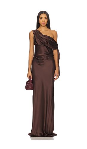 Asym. Drape Gown With Tie in Chocolate. - size 0 (also in 2, 4, 8) - The Sei - Modalova