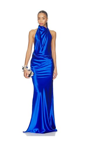 Halter Drape Bias Gown in Blue. - size 0 (also in 2, 4, 6, 8) - The Sei - Modalova
