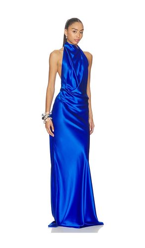 Halter Drape Bias Gown in Blue. - size 0 (also in 2, 4, 6, 8) - The Sei - Modalova
